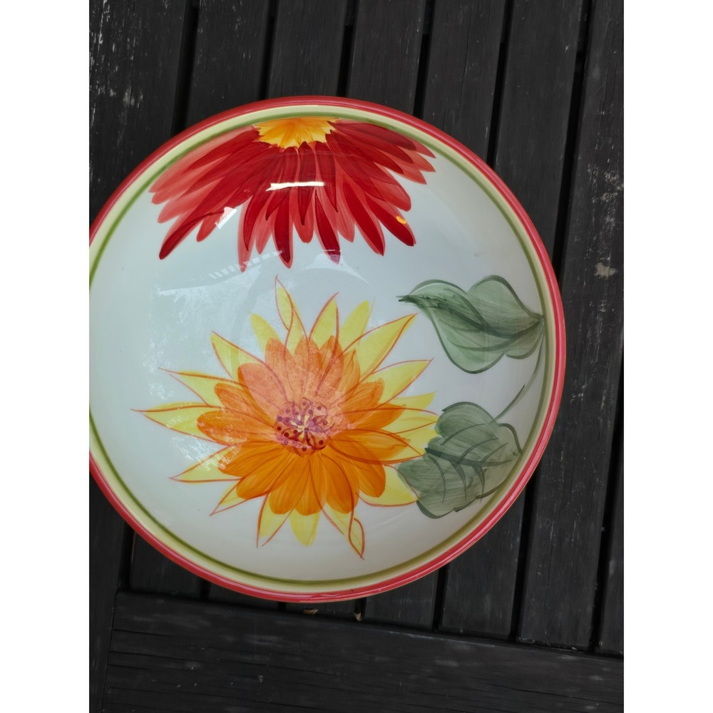 Dansk 10" Round‎ Vegetable Bowl, Tropical Swirls